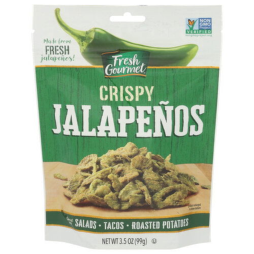 FRESH GOURMET Characteristic Of Fried Flouring Jalapenos. No Off-Flavor Or Odor. Crispy Lightly Salted - 3.5 Ounce