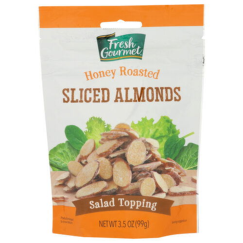 FRESH GOURMET Characteristic Dry Roasted, Honey And Sugar Coated Almonds. No Off-Flavor Or Off-Odor. Sliced Roast - 3.5 Ounce