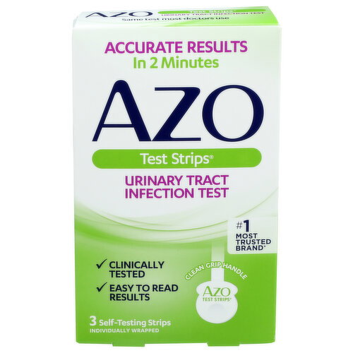 AZO Urinary Infection Test Steps - 3 Count