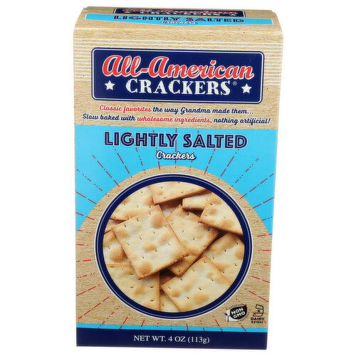All-American Crackers Snack Lightly Salted - 4 Ounce