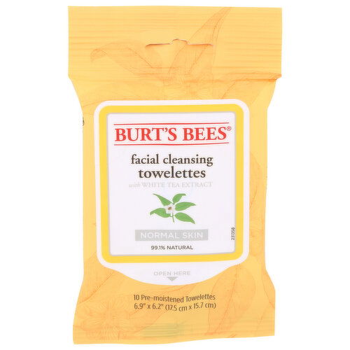 BURT's Bees Facial Cleansing Towelettes Normal Skin - 10 Count