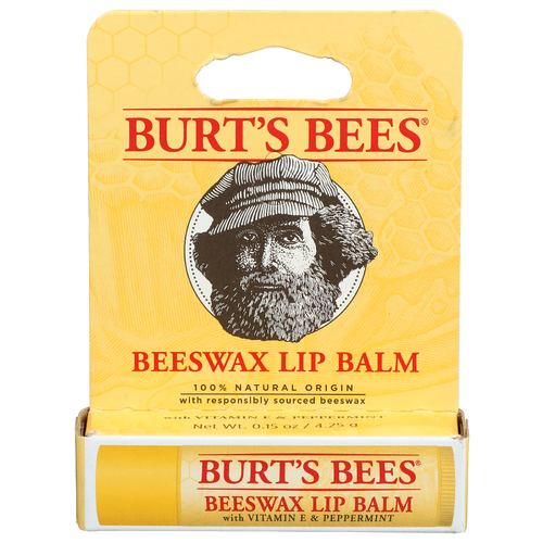 Burt's Bees With Vitamin E & Peppermint Beeswax Lip Balm - 0.15 Ounce