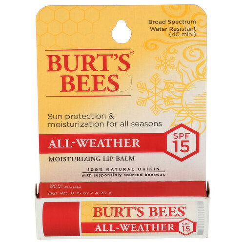 BURT's Bees All Weather Spf 15 Lip Balm - 0.15 Ounce