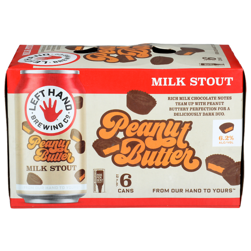 Left Hand Brewing Co Peanut Butter Milk Stout - 12 Fluid Ounce - 6 Count