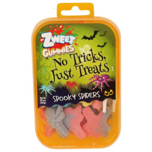 Zweet Gummy Sour Spiders Non Kosher - 10 Ounce