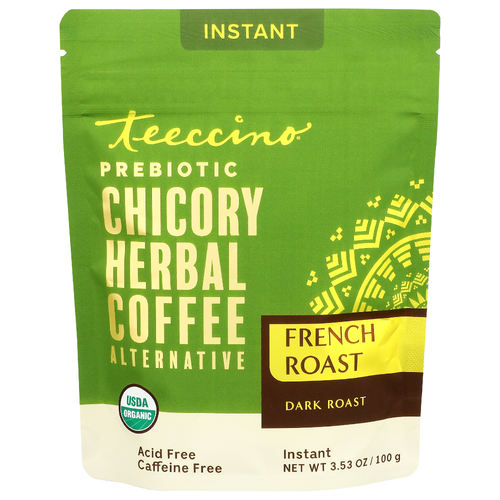 Teeccino Instant French Roast Herbal Coffee - 3.53 Ounce