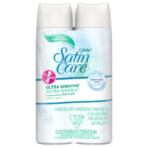 Gillette Ultra Sensitive Shave Gel Twin Pack - 2 Each