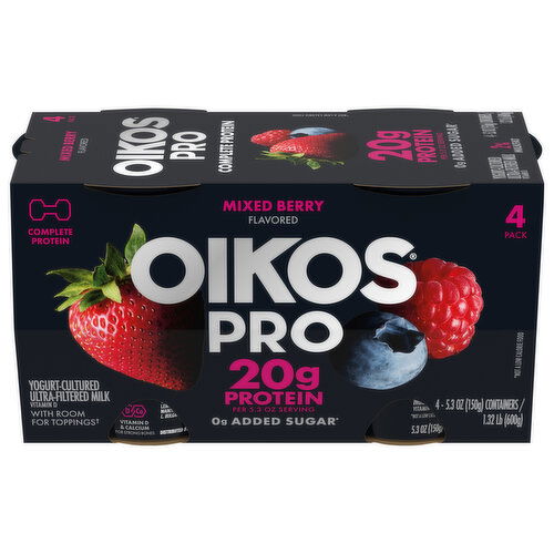 Oikos Pro Mixed Berry Flavored 4 Pack Yogurt - 4 Each