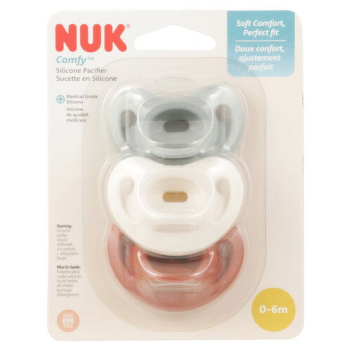 Nuk Pacifier, Silicone, 0-6 Month