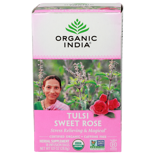 Organic India Tulsi Sweet Rose - 0.056 Ounce - 18 Count
