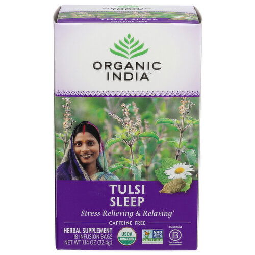 ORGANIC INDIA Tulsi Tea Sleep - 0.063 Ounce - 18 Count