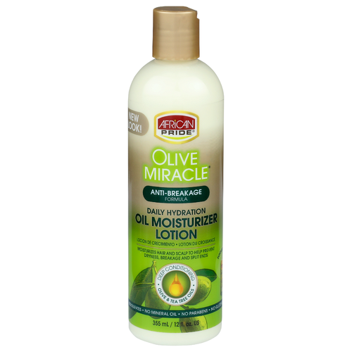 African Pride Olive Miracle Daily Hydration Oil Moisturizer Lotion - 355 ml