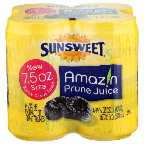 Sunsweet Amaz!n Prune Juice - 7.5 Fluid Ounce - 4 Count