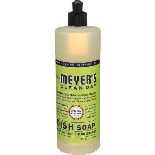 Mrs. Meyer's Clean Day Dish Soap Lemon Verbena Scent - 16 Fluid Ounce