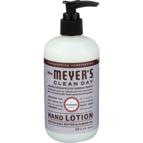 Mrs. Meyer's Clean Day Hand Lotion Lavender Scent - 12 Fluid Ounce