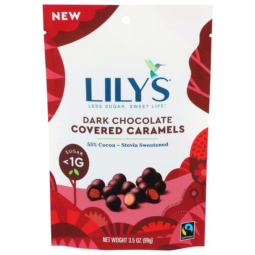 Lily's Dark Chocolate Covered Caramels 55% Cocoa - 3.5 Ounce