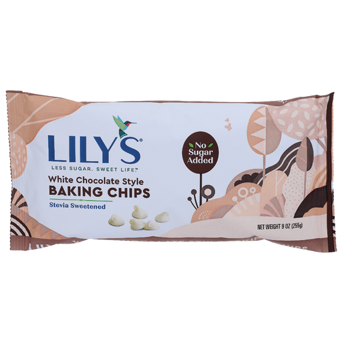Lily's White Chocolate Style No Sugar Added Baking Chips - 9 Ounce
