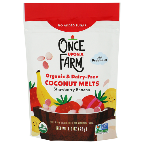 ONCE UPON A FARM Organic & Dairy Free Strawberry Banana Coconut Melts - 1 Ounce
