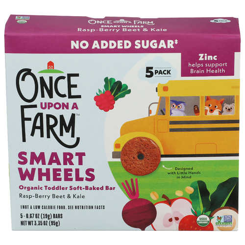 Once Upon A Farm Rasp-Berry Beet & Kale Smart Wheels - 0.67 Ounce - 5 Count Image 1 of 4