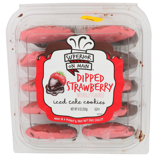 Superior On Main Dipped Strawberry Iced Cake Cookies - 0.9 Ounce - 10 Count
