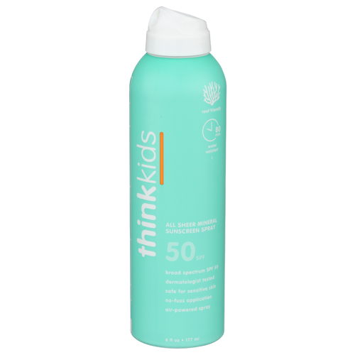 Think Sunscreen Kids Clear Spray Spf 50 - 6 Fluid Ounce