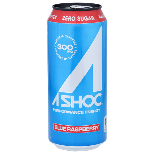 A Shoc Blue Raspberry Performance Energy - 16 Fluid Ounce