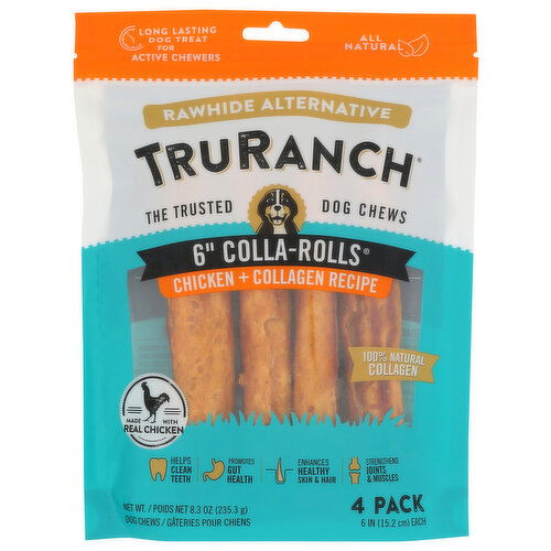 TruRanch Chicken & Collagen Roll Dog Chews - 2.075 Ounce - 4 Count Image 1 of 2