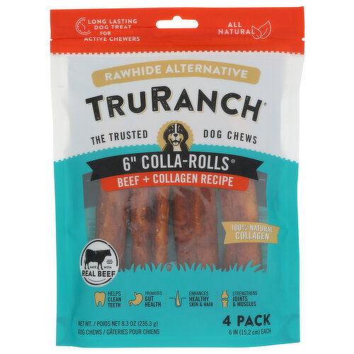 Truranch Treat Dog Cllgn Roll Bf - 2.075 Ounce - 4 Count Image 1 of 2