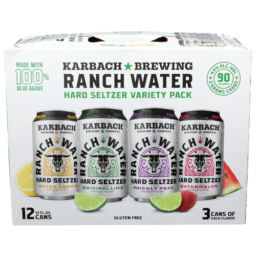 Karbach Brewing Company Hard Seltzer Variety Pack Ranch Water - 12 Fluid Ounce - 12 Count