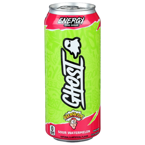 Warheads Sour Watermelon Energy Drink - 16 Fluid Ounce