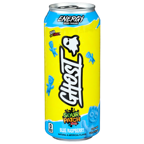 Sour Patch Kids Blue Raspberry Ghost Energy Drink - 16 Fluid Ounce