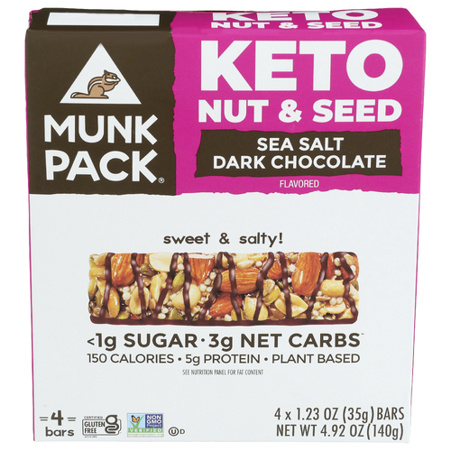 Munk Pack Bar Seasalt Dk Choc 4PK - 1.23 Ounce - 4 Count