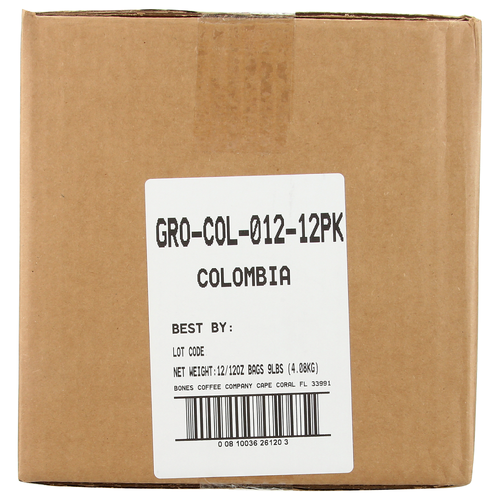BONES COFFEE COMPANY Ground Colombia - 12 Ounce - 12 Count