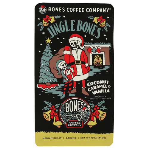 Bones Coffee Company Jingle Bones Medium Roast Ground Coffee - 12 Ounce