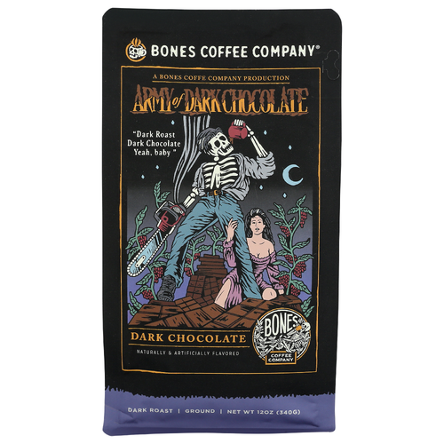 Bones Coffee Company Army of Dark Chocolate Dark Roast Ground Coffee - 12 Ounce Image 1 of 3