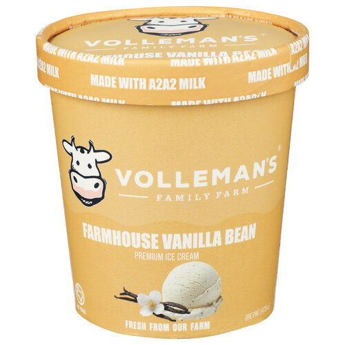VOLLEMAN's Family Farm Farmhouse Vanilla Bean Ice Cream - 1 Pint