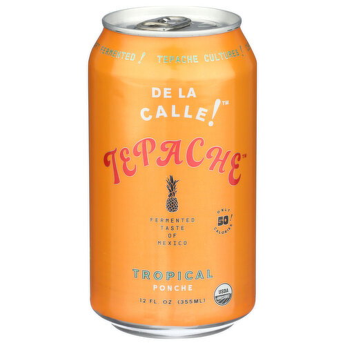 De La CALLE! Tropical Ponche Punch Carbonated Organic Probiotic Tepache Drink - 12 Fluid Ounce Image 1 of 4