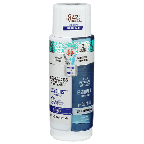 Gurunanda Wild Mint Enamel Safe Whitening Mouthwash Dual Barrel - 20 Fluid Ounce Image 1 of 3