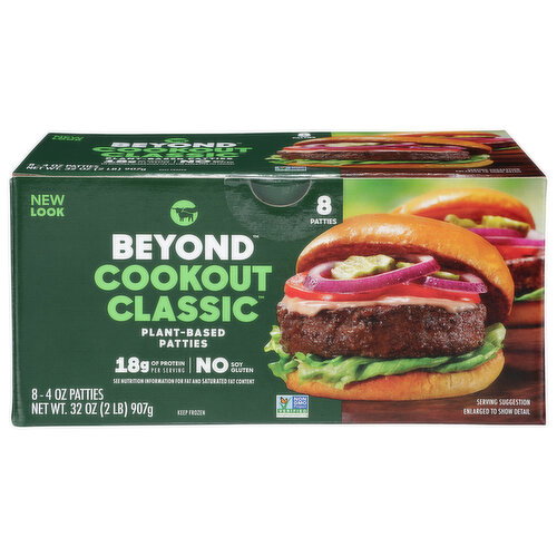 Beyond Meat Plant-Based Cookout Classic Burger Patties - 4 Ounce - 8 Count Image 1 of 4