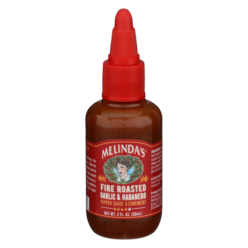 MELINDA's Fire Roasted Garlic And Habanero Garlic & Habanero Pepper SAUCE. Caddy - 2 Fluid Ounce