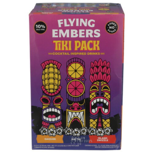 Flying Embers Daiquiri, Mai Tai, Island Sparkling Ready To Drink Cocktail - 12 Fluid Ounce - 6 Count Image 1 of 2