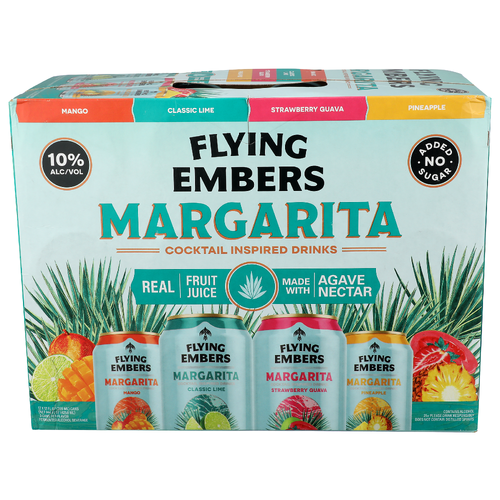 Flying Embers Lime, Strawberry, Pineapple, Mango Sparkling Ready To Drink Cocktail - 12 Fluid Ounce - 12 Count Image 1 of 2