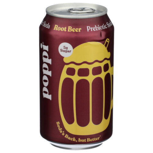 POPPI Root Beer Soda Prbtc 4-Pack - 12 Fluid Ounce