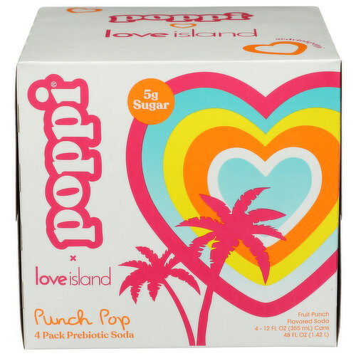 Poppi Punch Pop Prebiotic Soda - 12 Fluid Ounce - 4 Count Image 1 of 3