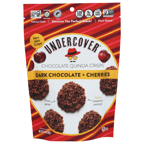Undercover Dark Chocolate + Cherries Crisps Stand-Up Pouch - 3 Ounce Image 1 of 4