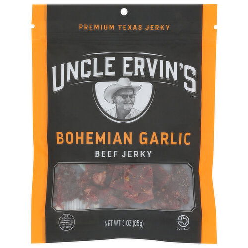 Uncle ERVIN's Jerky Bohemian Garlic - 3 Ounce