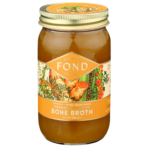 Fond Turmeric, Thyme, Black Pepper Liquid Light Organic Chicken Bone Broth - 14 Fluid Ounce