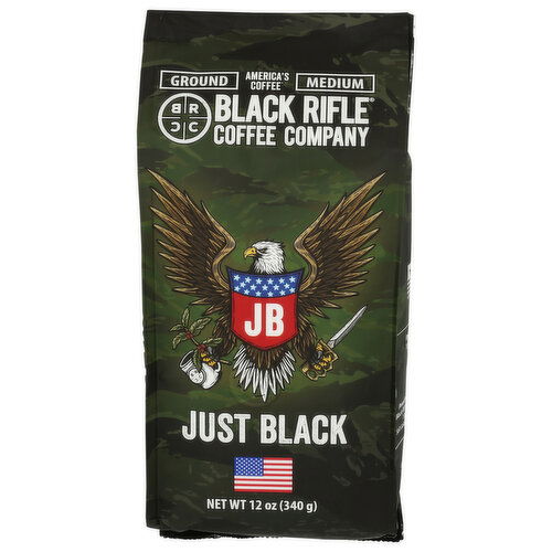 Black Rifle Coffee Company Just Black Medium Roast Coffee Grounds - 12 Ounce Image 1 of 3
