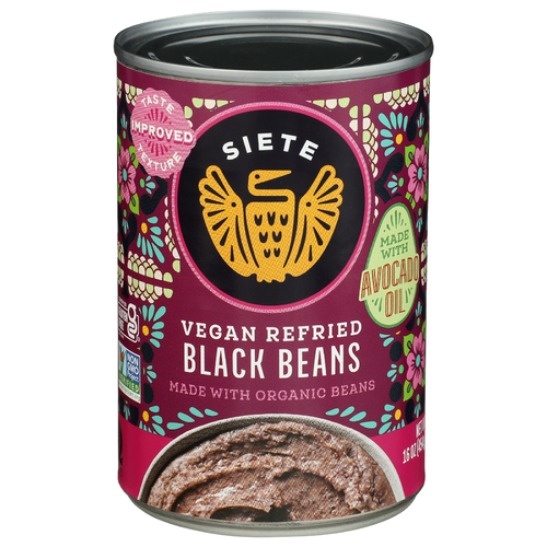 Siete Refried Black Beans - 16 Ounce