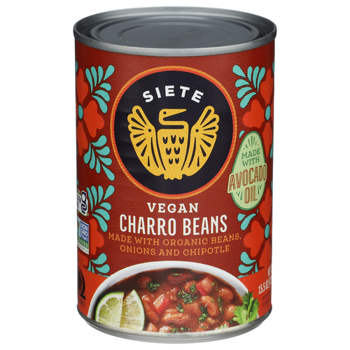 SIETE Vegan Charro Beans - 15.5 Ounce